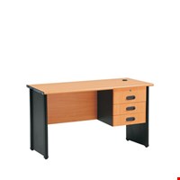 Jual Meja Kantor utama DONATI DOD 10 (120cm) + 3 Laci Gantung