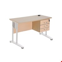 Jual Meja Kantor utama DONATI DOD 10 R (120cm) + 3 Laci Gantung