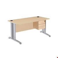 Meja Kantor utama INDACHI DD 180 T (180cm) +3 Laci gantung