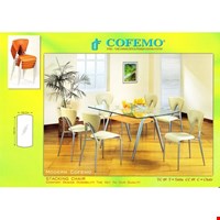 Jual Meja + 6 kursi makan minimalis Cofemo TC 09 + CC 09