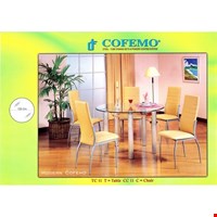 Jual Meja + 5 kursi makan minimalis Cofemo TC 11 + CC 11