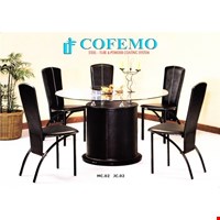 Jual Meja + 5 kursi makan Cofemo MC 02 + JC 02