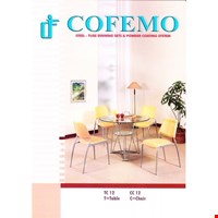 Jual Meja + 4 kursi makan minimalis Cofemo TC 12 + CC 12