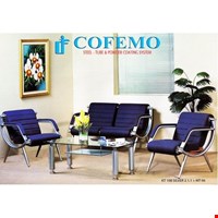 Jual Meja + Kursi tamu Cofemo KT 108 Silver + MT 06