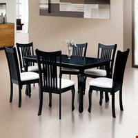 Jual Meja + 6 kursi makan minimalis Furnilux Violet petak