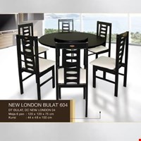 Jual Meja + 6 kursi makan minimalis Caserini New London Bulat 604