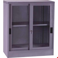 Lemari Kantor VIP Sliding Kaca 1/2 Tinggi V 601