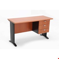 Jual Meja Kantor Utama UNO Platinum UOD 2052A Cherry (80cm) + 3 Laci Gantung