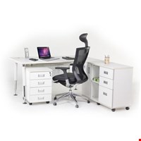 Jual Meja Direktur Aditech FR 07 + Laci dorong