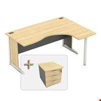 Jual Meja Direktur Modera BSD 111 6R (160cm) + 3 Laci dorong