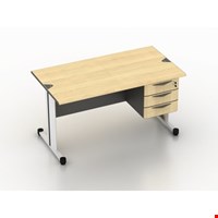 Jual Meja Kantor utama Modera SOD 7512 + 3 Laci gantung (120cm)