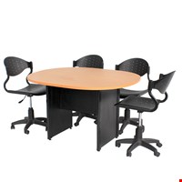 Jual Meja meeting oval Lunar QD 120 (120cm)