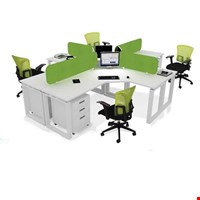 Jual Partisi kantor Donati WS 4 Seat Green