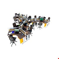 Meja Kantor Enduro Desking Unique Y Shaped Desking
