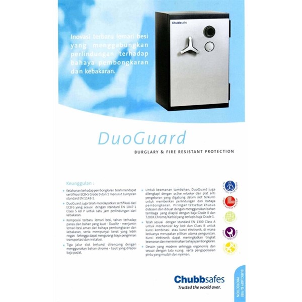 Jual Brankas Chubb Type Duo Guard grade 2 size 150