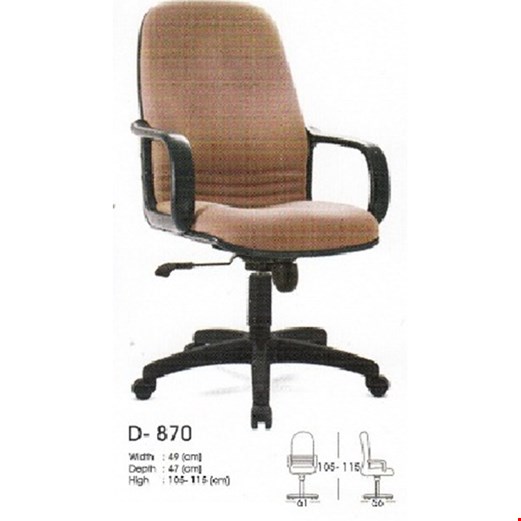 Jual Kursi Kantor INDACHI D 870 HDT (Oscar/Fabric)