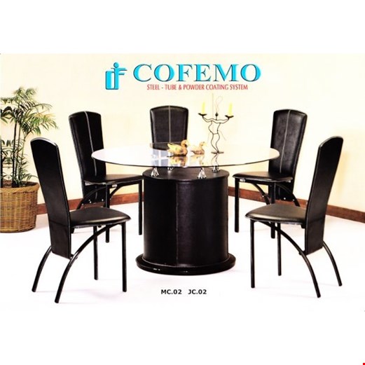 Jual Meja + 5 kursi makan Cofemo MC 02 + JC 02