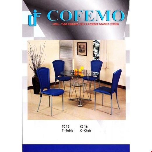 Jual Meja + 4 kursi makan minimalis Cofemo TC 12 + CC 16