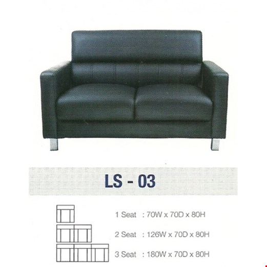 Jual Sofa Kantor Gresco Type LS 03 3 SEAT