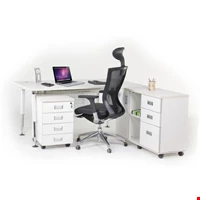 Meja Direktur Aditech FR 07 + Laci dorong